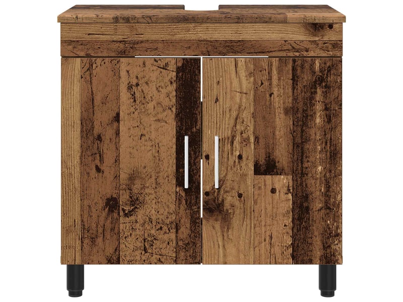  Unité de vanité de salle de bain, meuble de rangement bois ancien 60x35x60 cm shl4867  - Conforama E