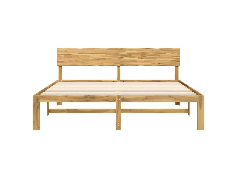 Lit double- lit adulte - cadre de lit double avec tête de lit rostock blanc 200 x 200 cm - Conforama C