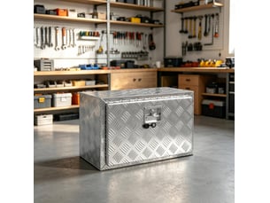 Boîte à outils pour camion 60.9x35.5x40.6 cm verrouillable argentée