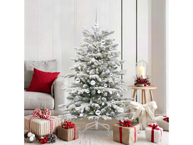 Sapin de noël - arbre de noël artificiel à branches articulées blanc 150 cm - Conforama B