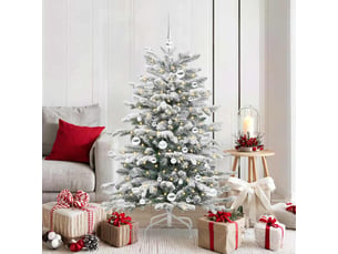 Sapin de noël - arbre de noël artificiel à branches articulées blanc 150 cm