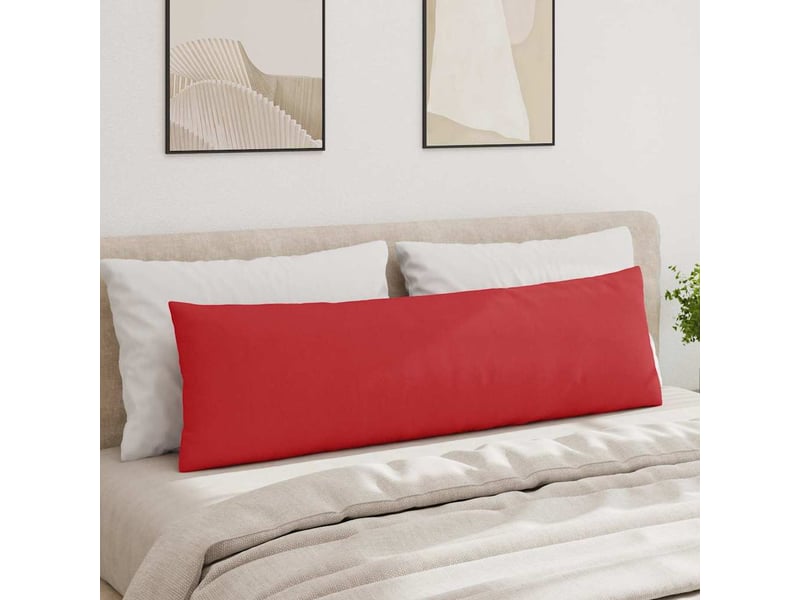  Lot de 2 coussins de canapé, coussins décoratifs tissu rouge 145 x 40 cm cf58940  - Conforama D