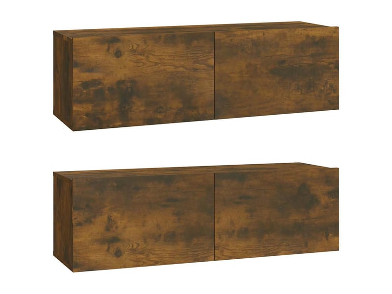  Ensemble de meubles tv 3 pcs chêne fumé bois d'ingénierie shl18972  - Conforama D