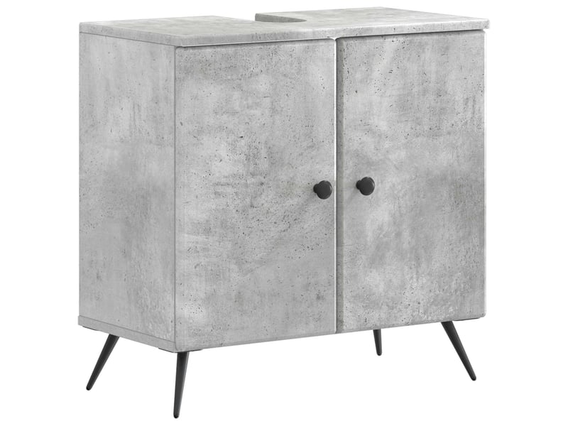 Ensemble de meuble de salle de bain 3 pièces breda gris béton cf63355 - Conforama D