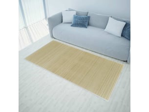 Tapis de salon - tapis en bambou naturel à latte rectangulaire 150 x 200 cm