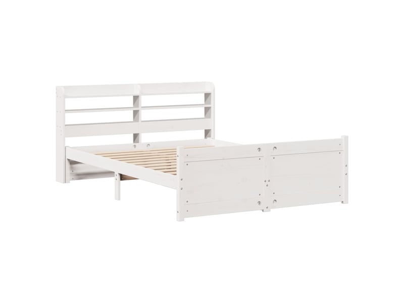 Lit double- lit adulte -  cadre de lit avec tête de lit sans matelas blanc 150x200 cm  - Conforama B