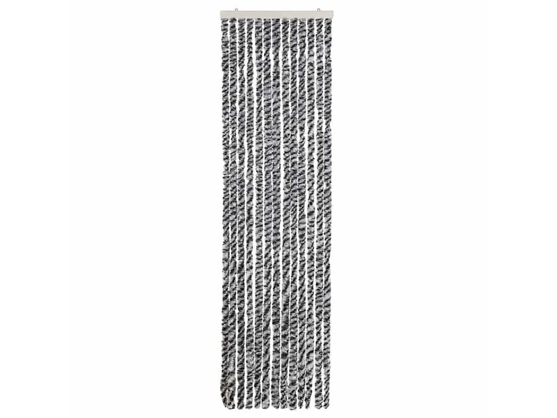  Rideau anti-mouches, moustiquaire gris et noir et blanc 56x200 cm chenille cf43556  - Conforama C