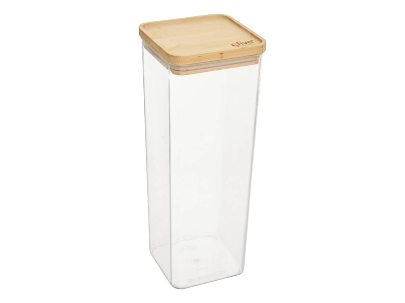  Boîte de conservation carrée avec couvercle en bambou eske 2l transparent ESKE BAMBOU - Conforama A
