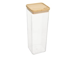 Boîte de conservation carrée avec couvercle en bambou eske 2l transparent