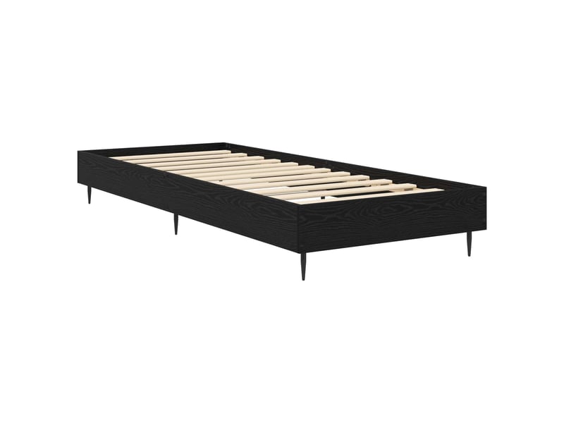  Lit simple- lit adulte -  cadre de lit chêne noir 80 x 200 cm bois d'ingénierie  - Conforama B