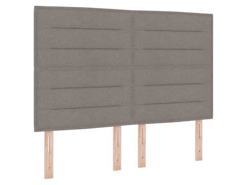  Tête de lit | panneau de tête de lit led avec bandes led taupe 144 cm tissu  - Conforama B