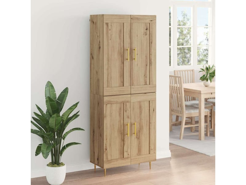  Buffet - haut armoire chêne artisanal 69,5 x 34 x 180 cm  - Conforama D