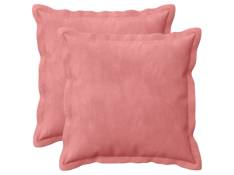  Lot de 2 coussins avec oreiller, coussins décoratifs houten rose fløjl cf51095  - Conforama A
