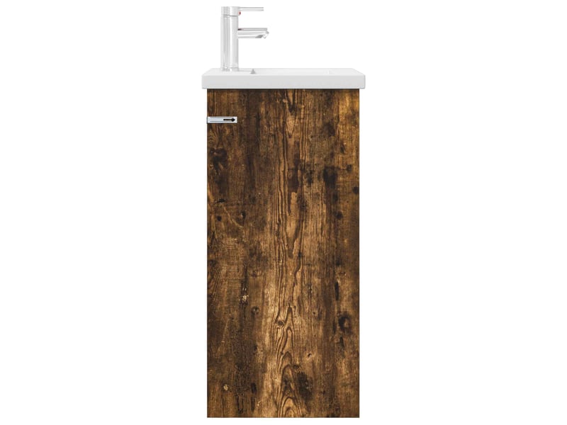  Meuble de salle de bain avec évier chêne fumé 42x40x84.5 cm shl3411  - Conforama D