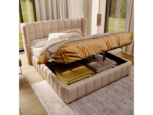 Lit coffre 180x200 cm HAUSS SPOLE coloris beige