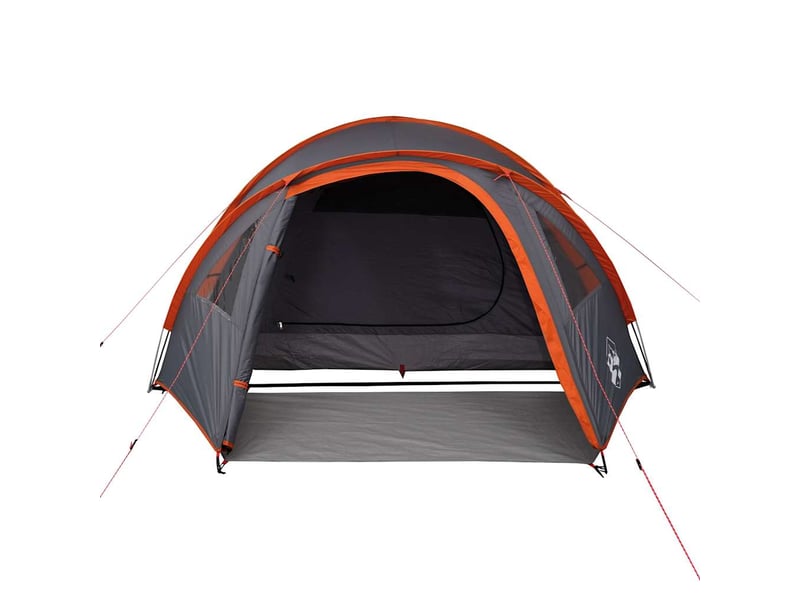  Tente de camping, tente à dôme 4 personnes orange imperméable  - Conforama E