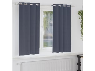 Lot de 2 rideaux occultants, rideaux black-out avec anneaux anthracite 175 x 140 cm cf44548