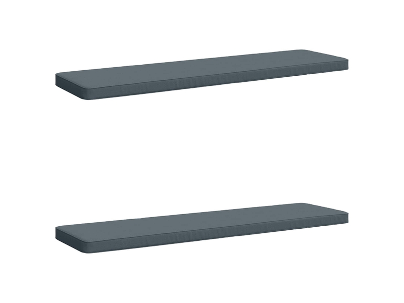 Lot de 2 coussins de banc, coussins d'assise vught 100 % polyester bleu cf57835 - Conforama A