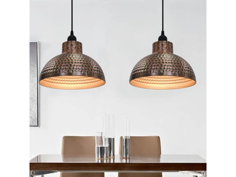  Plafonnier 2 pcs semi-sphérique couleur cuivre  - Conforama C