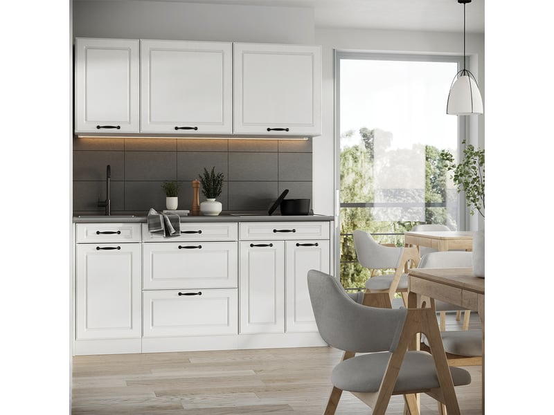 Vicco cuisine, blanc campagneblanc, 160cm sans plan de travail - Conforama C