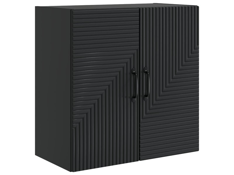  Armoire murale salon, meuble de rangement noir 59 x 31 x 60 cm bois d'ingénierie shl1198  - Conforama A