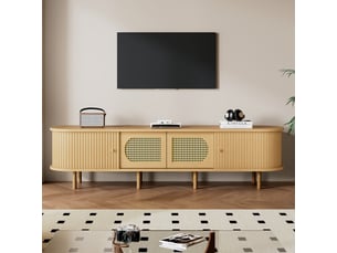 Meuble tv coloris naturel 180 cm <strong></strong>  <strong></strong>