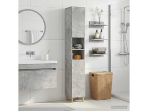 Colonne de salle de bain avec étagère ouverte delft gris béton
