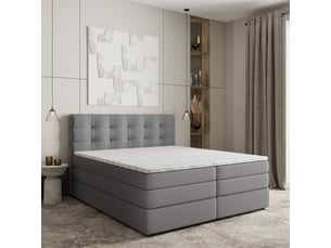 Lit avec rangement 160x200 cm <strong>MASSENO</strong> <strong></strong> coloris gris