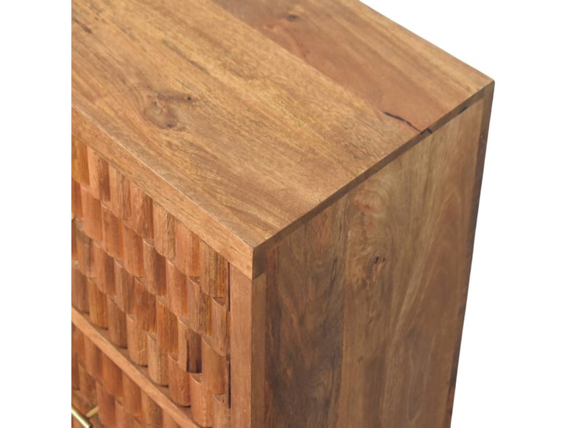  Artisan furniture coffre de rangement cadiz en bois massif sculpté  - Conforama D