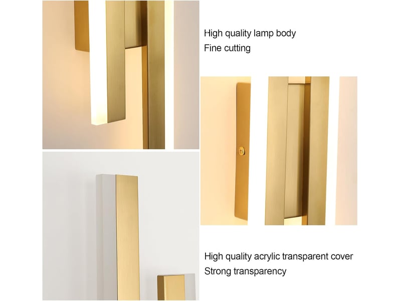  Applique murale interieur led or pour chambre, salon, hôtel, escalier, blanc chaud 3000k 7914674584 - Conforama D
