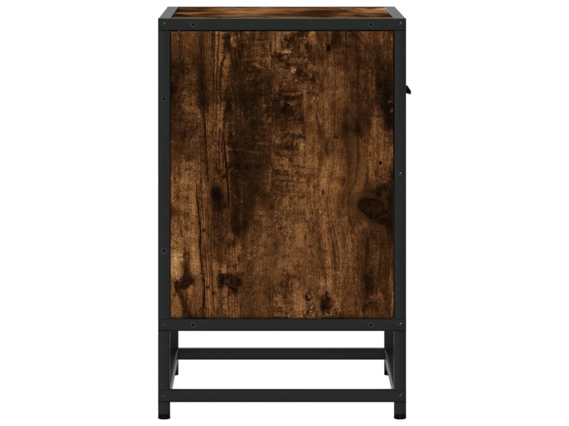  Table de chevet - cabinet de chevet - table de nuit chêne fumé 40x31x50 cm bois d'ingénierie  - Conforama E