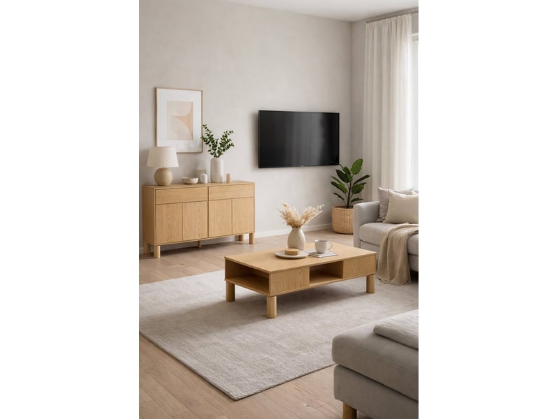  Selsey sanden - buffet - 180 cm - chêne bookmatch Sanden - Conforama C