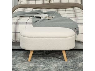 Banquette lit BZ couchage Occasionnel <strong>HOMCOM</strong> <strong></strong> blanc