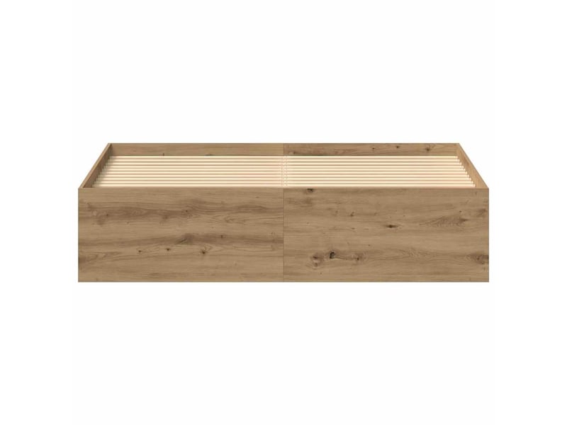  Lit double- lit adulte -  cadre de lit sans matelas en chêne massif 150 x 200 cm bois d'ingénierie  - Conforama D