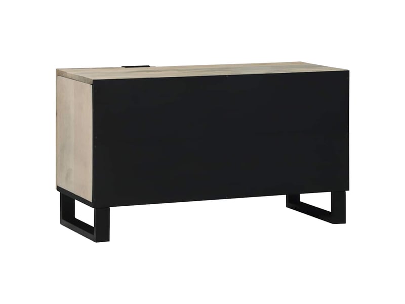  Meuble tv moderne, banc tv 80x33x46 cm blanc bois d'ingénierie shl90386  - Conforama E