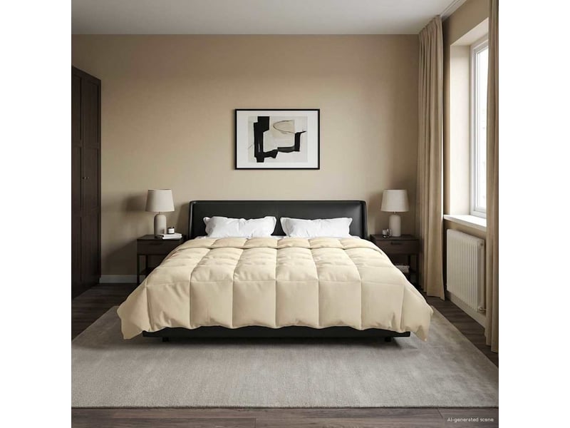  Duvet - couette complet toute l'année 220 x 260 cm 4 saisons crème  - Conforama B