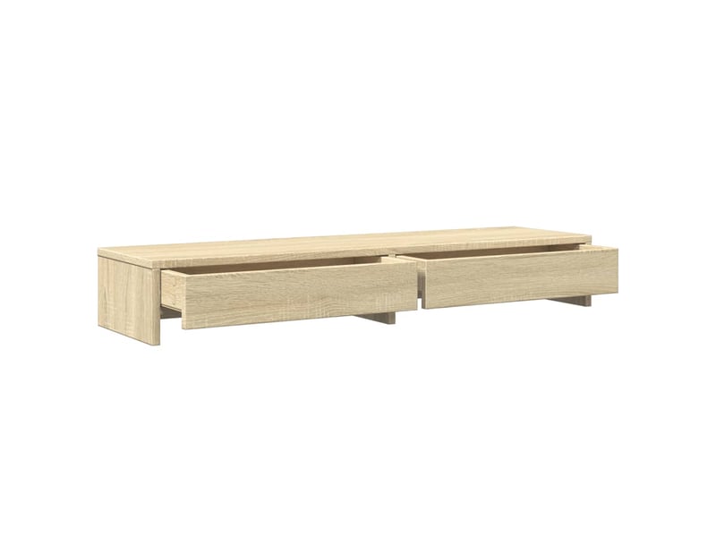  Support de moniteur table meuble bureau avec tiroirs sonoma bois d'ingénierie marron 02_0044944  - Conforama C