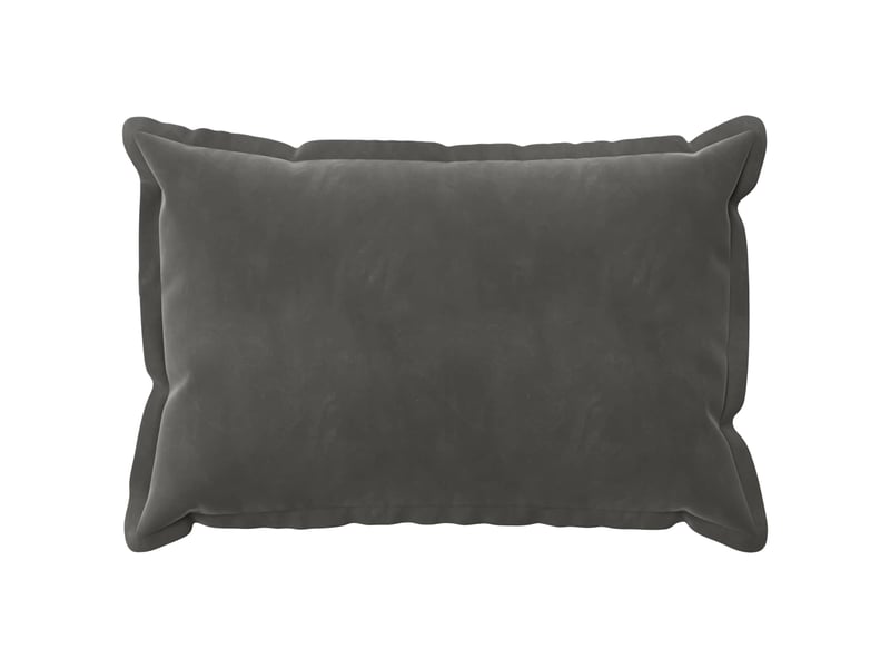  Lot de 6 housses de coussin houten gris foncé 30 x 50 cm velours cf49978  - Conforama C