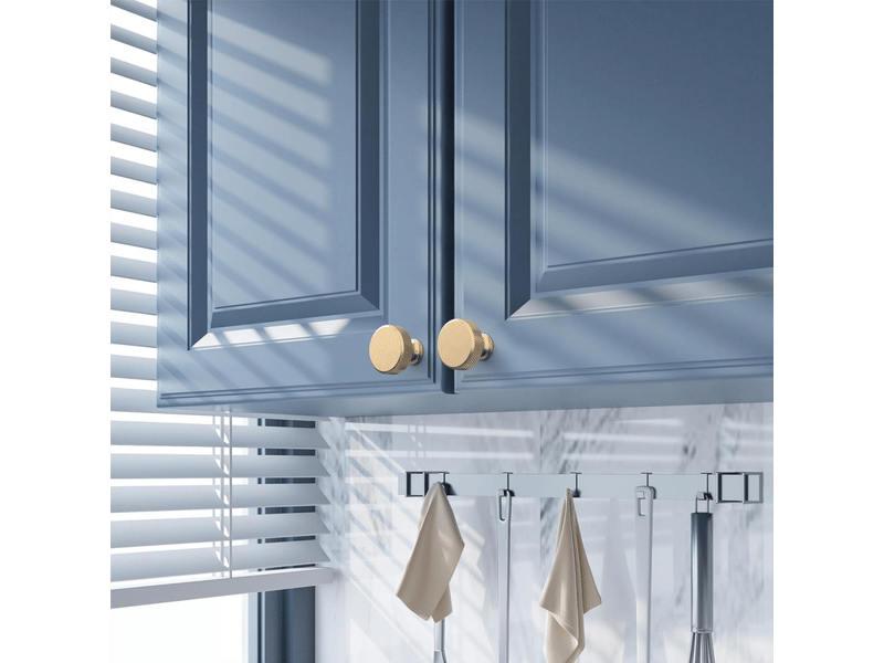  Jeu de 10 boutons ronds pour meubles de cuisine, boutons dorés pour portes d'armoires et cuisines.  - Conforama C