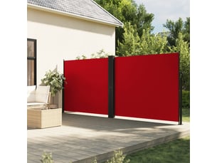 Auvent latéral rétractable, store latéral paravent rouge 180x1200 cm shl2432