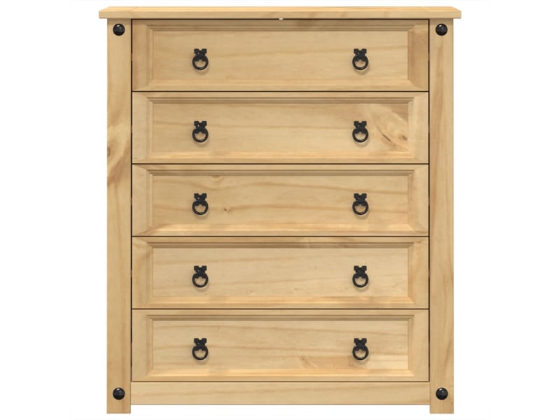  Commode de salon, meuble de rangement corona 80x40x89 cm bois massif de pin  - Conforama D