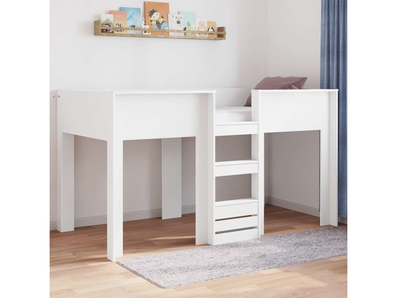  Lit superposé pour enfants - lit jeune blanc 80 x 200 cm bois d'ingénierie  - Conforama B