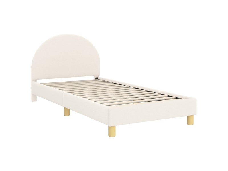  Cadre de lit pour enfants - lit jeune avec tête de lit crème 90 x 190 cm  - Conforama D