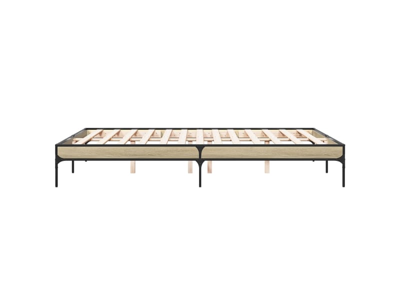  Lit double- lit adulte -  cadre de lit sans matelas chêne sonoma 160x200 cm  - Conforama D