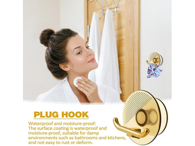 Supports de cordon de prise, porte-prises organisateur de prises à crochet, porte-brosse à dents utilitaire sans perceuse, jaune  - Conforama C