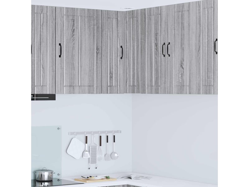  Meuble mural de cuisine, armoire d'angle cuisine lucca sonoma gris 57x57x80cm  - Conforama B
