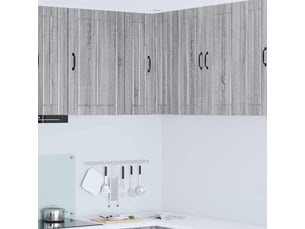 Meuble mural de cuisine, armoire d'angle cuisine lucca sonoma gris 57x57x80cm