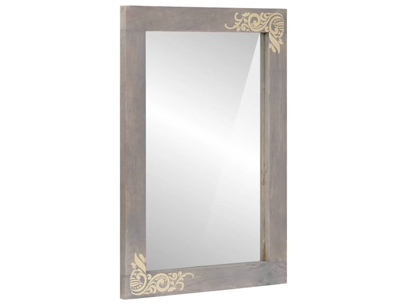 Miroir de salle de bain, miroir de toilette gris 70 x 50 x 2,5 cm cf62547 - Conforama B