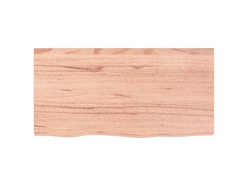 Comptoir de salle de bain, plan de travail marron 80x40x(2-6) cm bois traité cf65811 - Conforama C