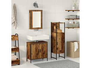 Ensemble de mobilier de salle de bain 3 pc marron cf64393